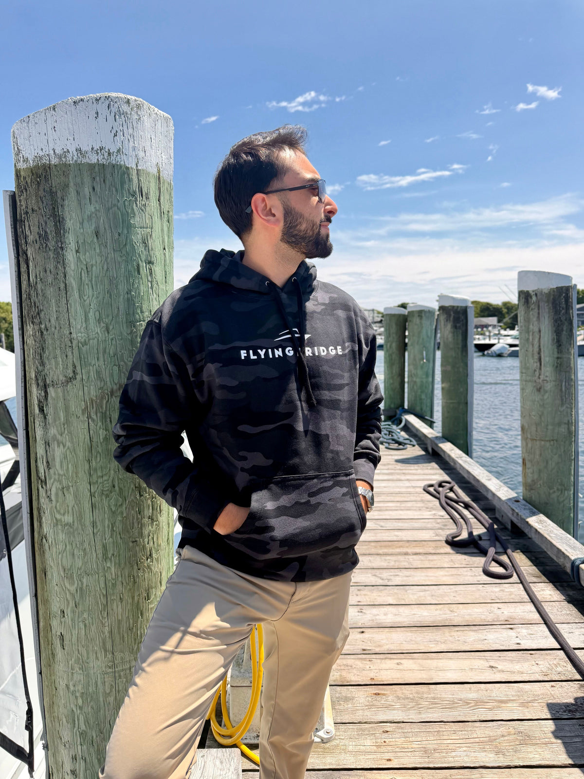 Camo Hoodie Black