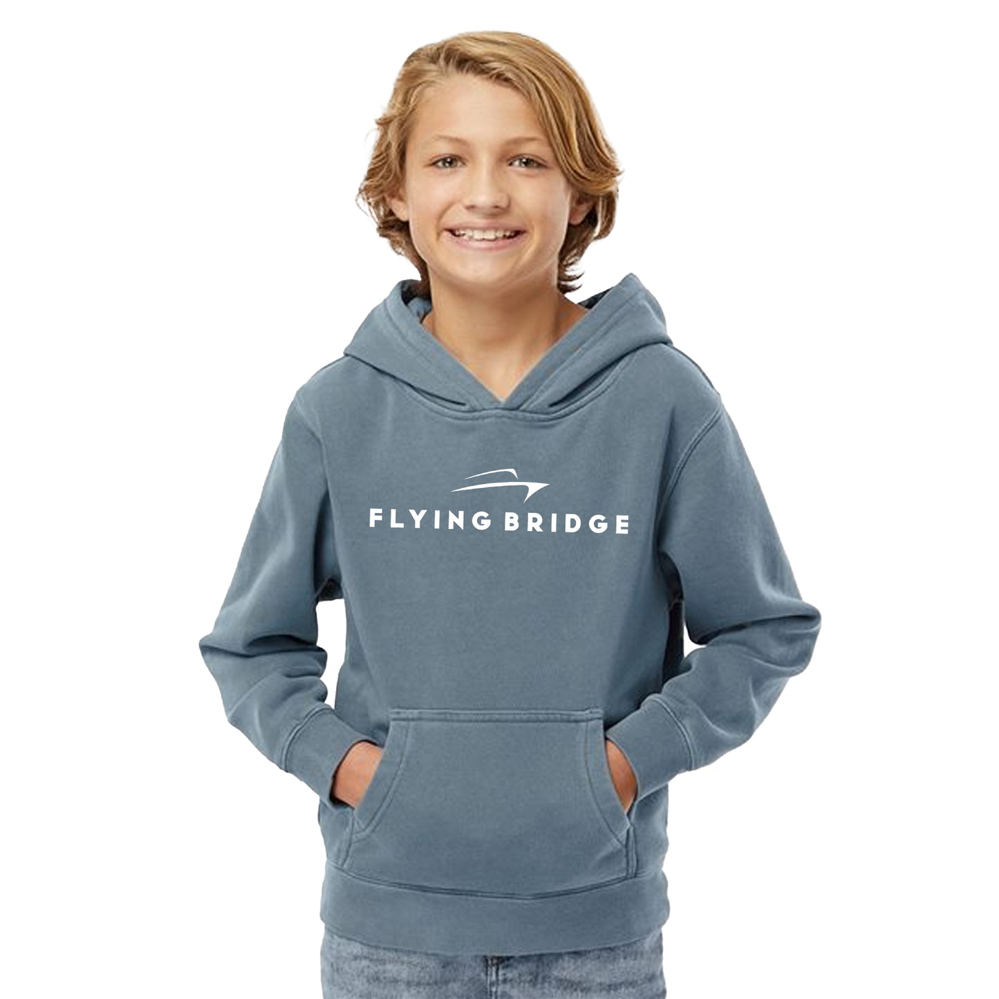 Youth Flying Bridge Logo Hoodie